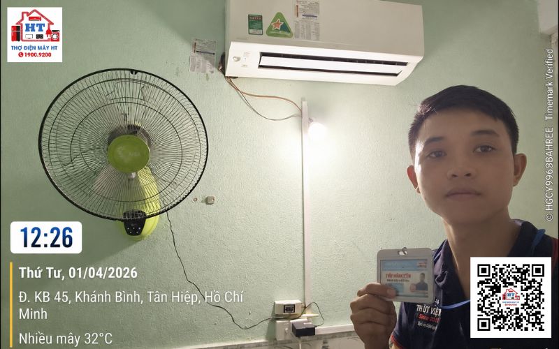 Kỹ thuật HT sửa máy lạnh tại nhà Bình Tân