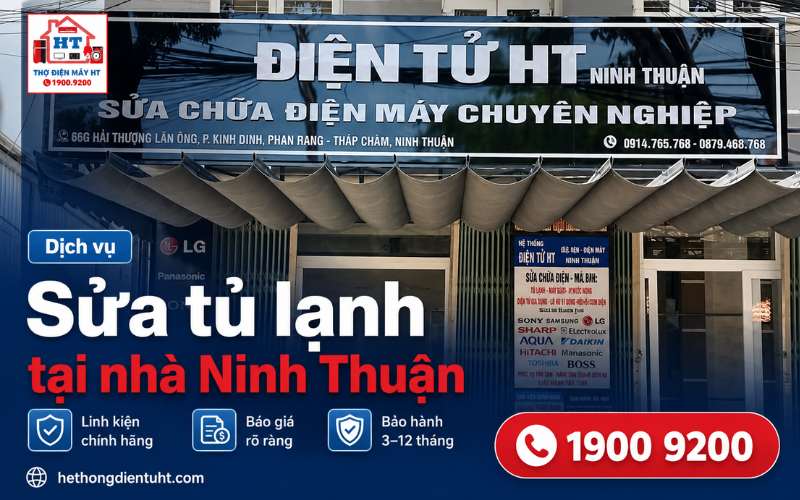 Sửa tủ lạnh tại Ninh Thuận, thay gas tủ lạnh tại nhà giá rẻ