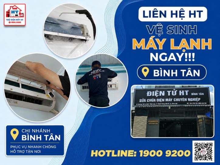 Dịch vụ vệ sinh máy lạnh Bình Tân tại nhà nhanh chóng