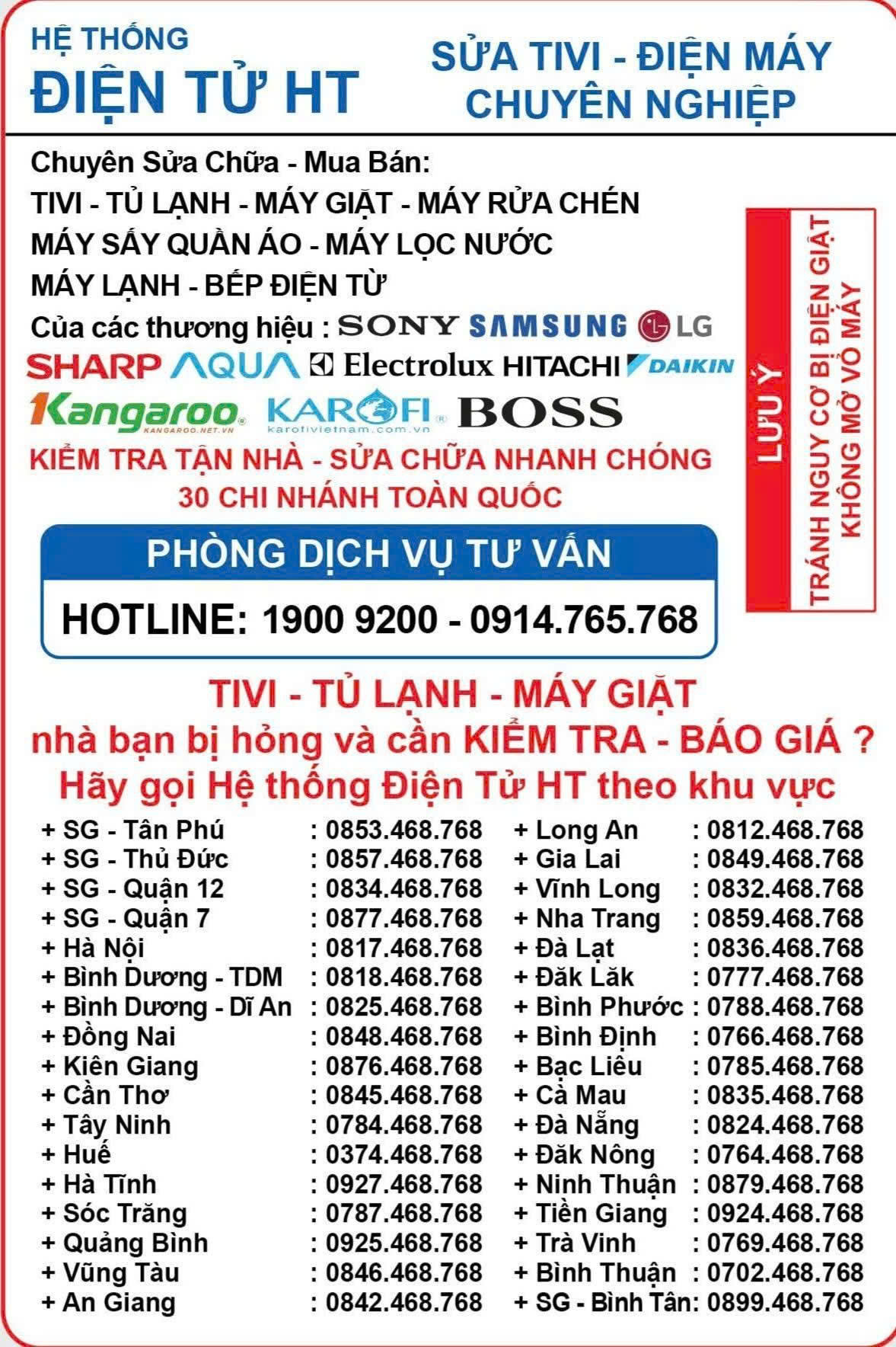 Tổng hợp các địa điểm mà Điện Tử HT sửa bếp điện