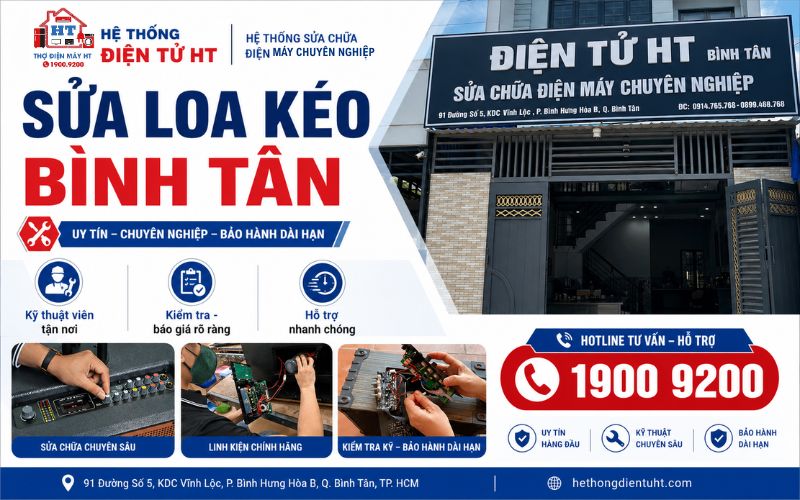 Dịch vụ sửa loa kéo Bình Tân - Hệ Thống Điện Tử HT