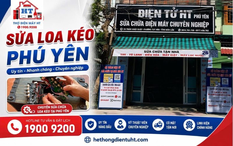 Dịch vụ sửa loa kéo Phú Yên tại nhà - Hệ Thống Điện Tử HT.
