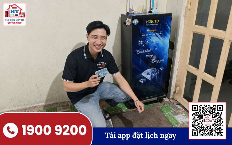 Kỹ thuật viên HT kiểm tra máy lọc nước theo quy trình Kỹ thuật HT kiểm tra chuyên sâu máy lọc nước tại nhà