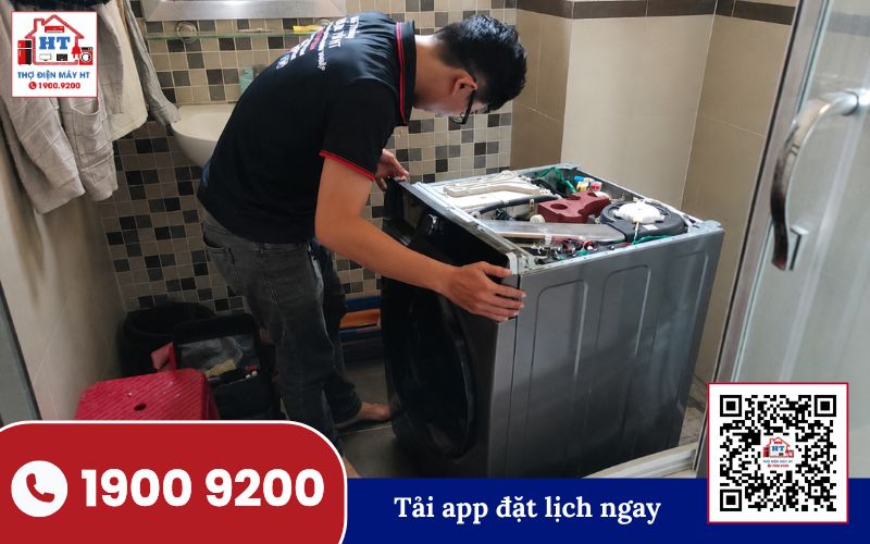 Kiểm tra máy giặt tại nhà ở Hải Phòng Kỹ thuật viên Hệ Thống Điện Tử HT kiểm tra máy giặt tại nhà khách hàng ở Hải Phòng.