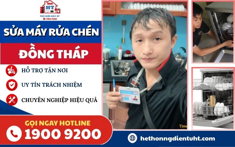 Dịch vụ sửa máy rửa chén tại nhà Đồng Tháp - Hệ Thống Điện Tử HT.
