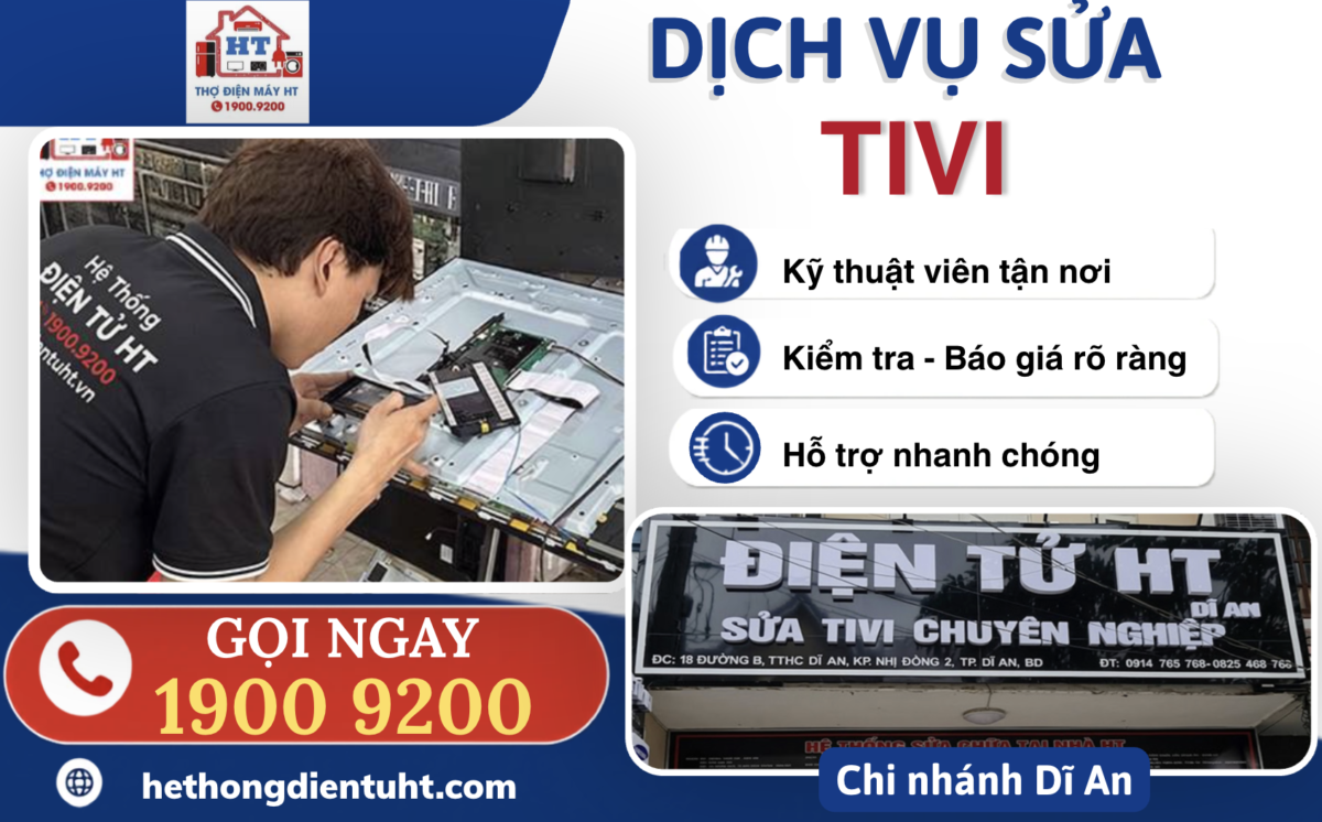 Sửa Tivi Dĩ An nhanh chóng, chuyên nghiệp