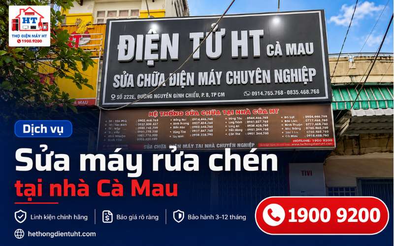 Sửa Máy Rửa Chén Cà Mau – Kiểm Tra Miễn Phí Tận Nơi 100%