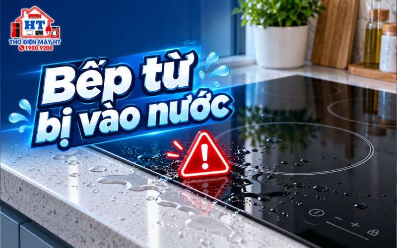 Bếp từ bị nước vào: Nên làm gì và có bật lại không?