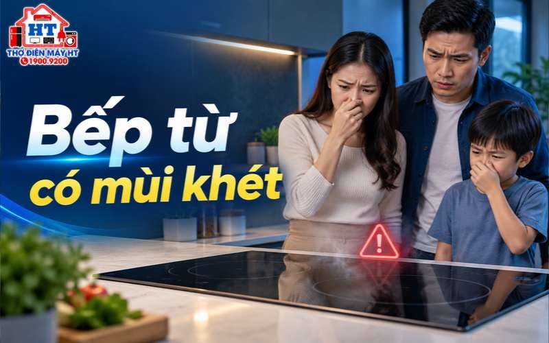Bếp từ có mùi khét, khói hoặc cháy: Phải làm gì ngay?