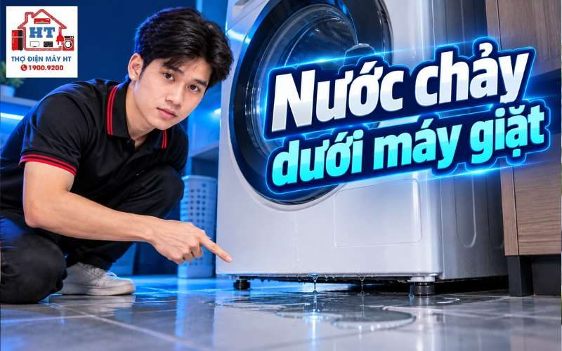 Máy giặt bị chảy nước: xử lý an toàn thế nào?