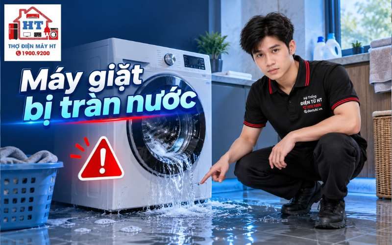 Máy giặt bị tràn nước: xử lý ngay thế nào?