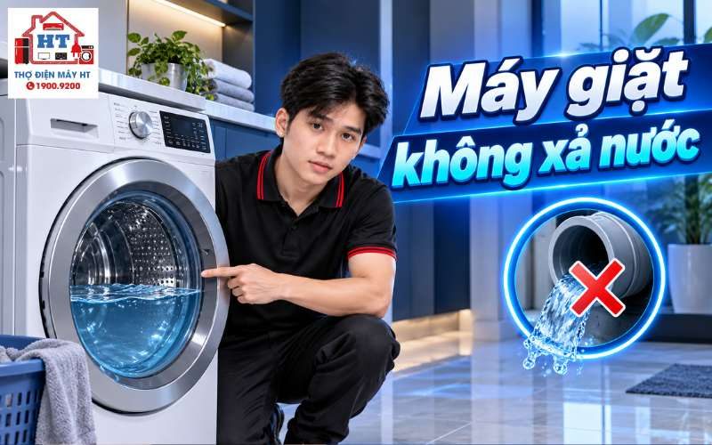Máy giặt không xả nước: nên làm gì ngay?