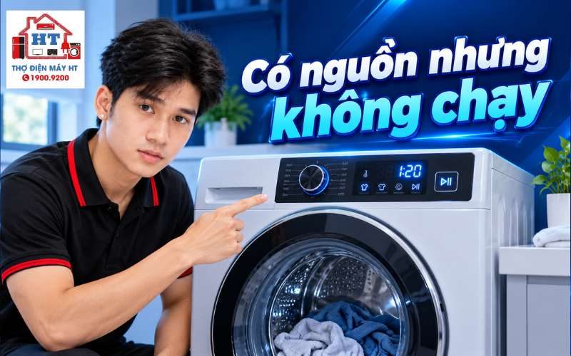Máy giặt có nguồn nhưng không chạy: làm gì tiếp?