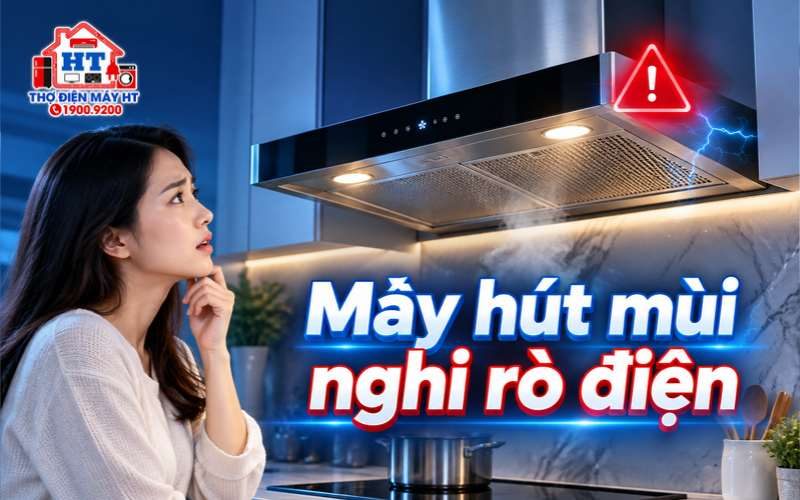 Máy hút mùi rò/chạm điện: cần làm gì ngay?