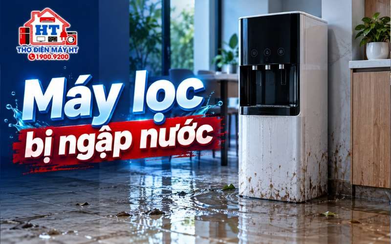 Máy lọc nước bị ngập nước: Không bật lại trước khi kiểm tra
