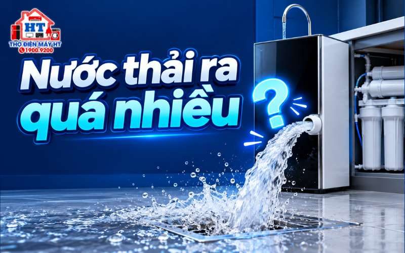 Máy lọc nước ra nhiều nước thải: Khi nào bất thường?