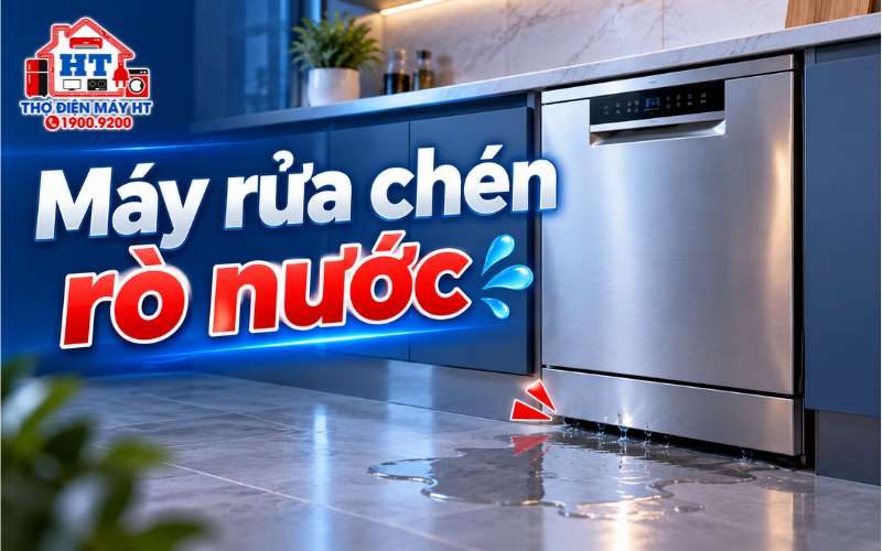 Máy rửa chén bị rò nước: nên dừng máy và xử lý gì trước?