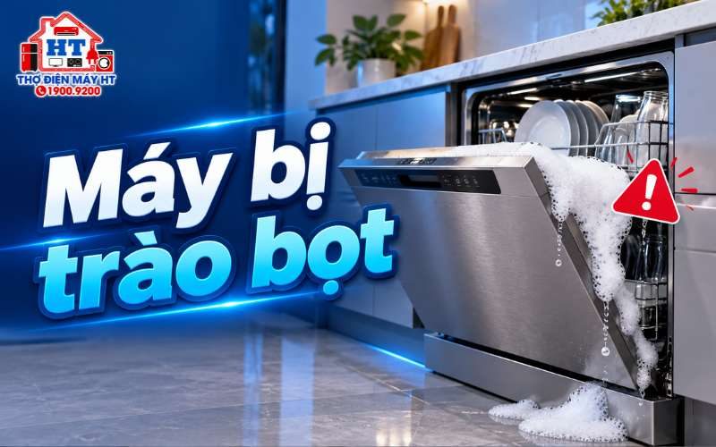 Máy rửa chén bị trào bọt: xử lý ngay để hạn chế nước tràn