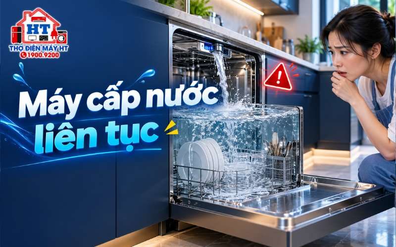 Máy rửa chén cấp nước liên tục: nên dừng máy thế nào an toàn?