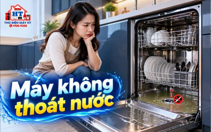 Máy rửa chén không thoát nước: xử lý gì trước khi gọi thợ?