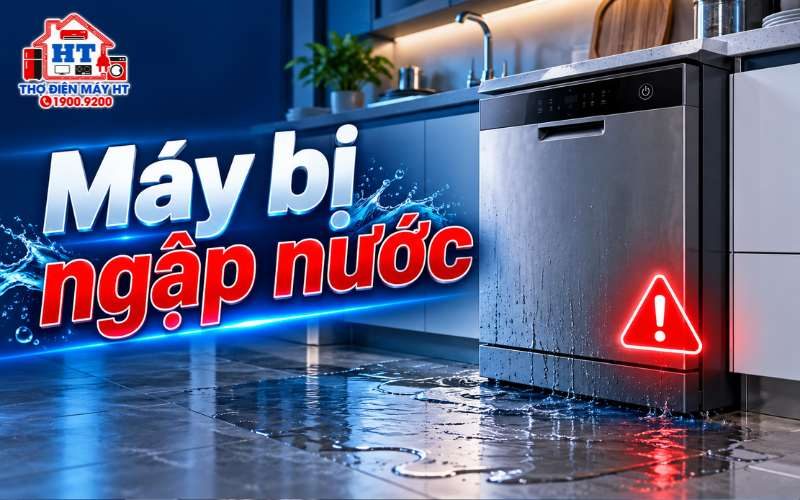 Máy rửa chén sau ngập nước: có được cắm điện dùng lại không?