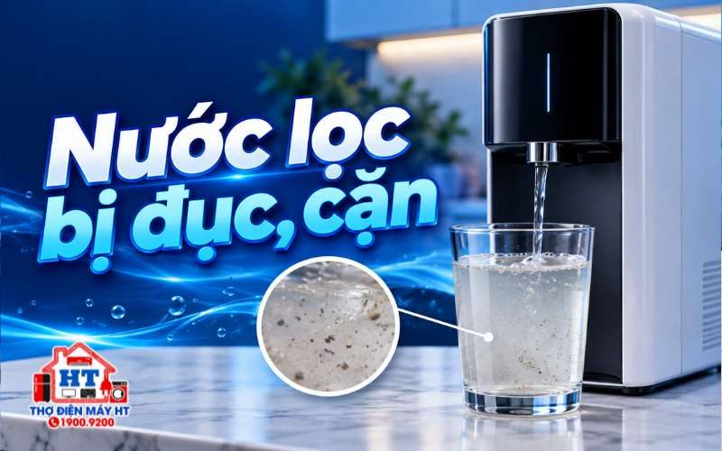 Nước máy lọc bị đục, có cặn hoặc váng: Làm gì?