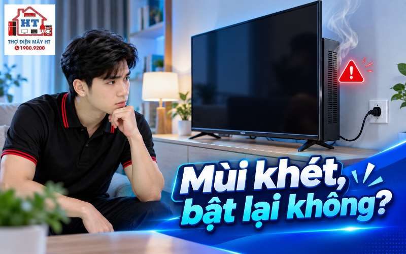 Tivi có mùi khét? Không bật lại — cần làm gì tiếp?