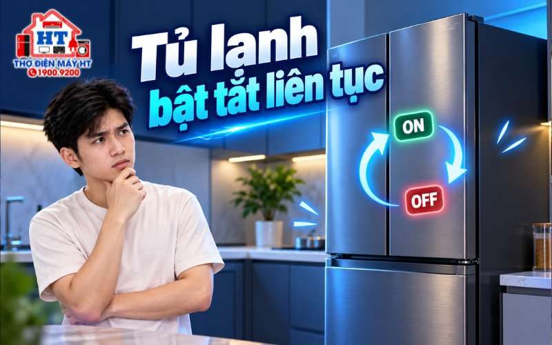 Tủ lạnh bật tắt, click liên tục: Nên làm gì?