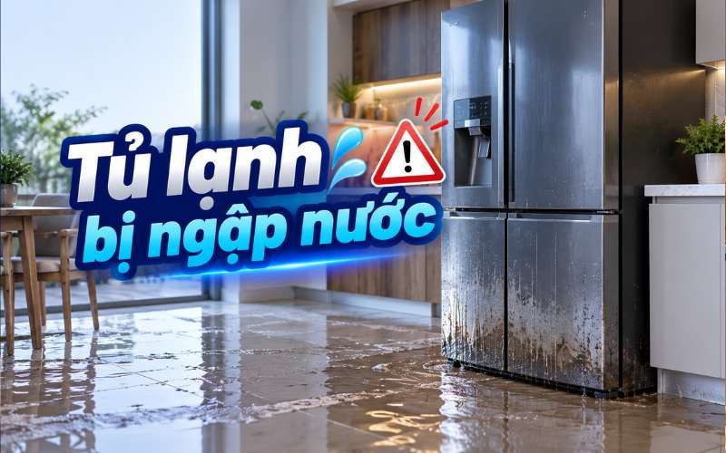 Tủ lạnh bị ngập nước: Không cắm điện, xử lý thế nào?